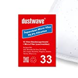 Dustwave® - 10 bolsas para aspirador Lervia KH 1400 con microfiltro incluido